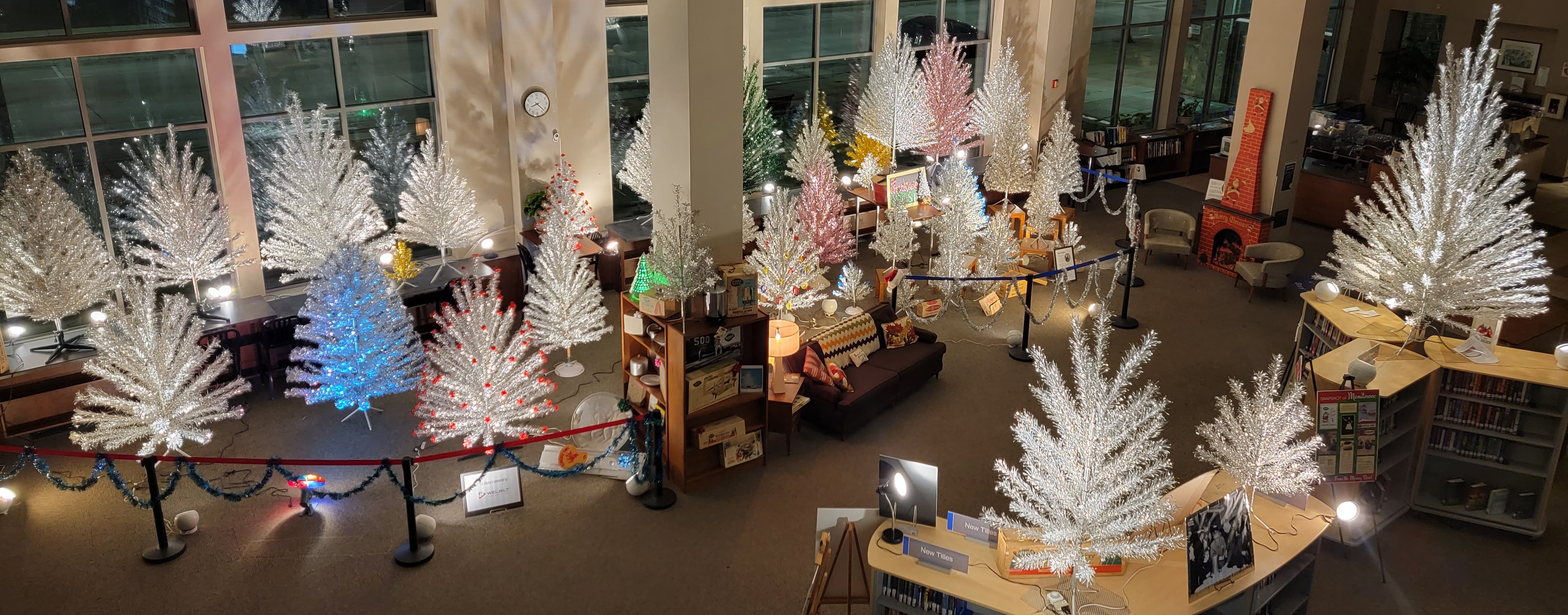 Panoramic view of Evergleam tree display