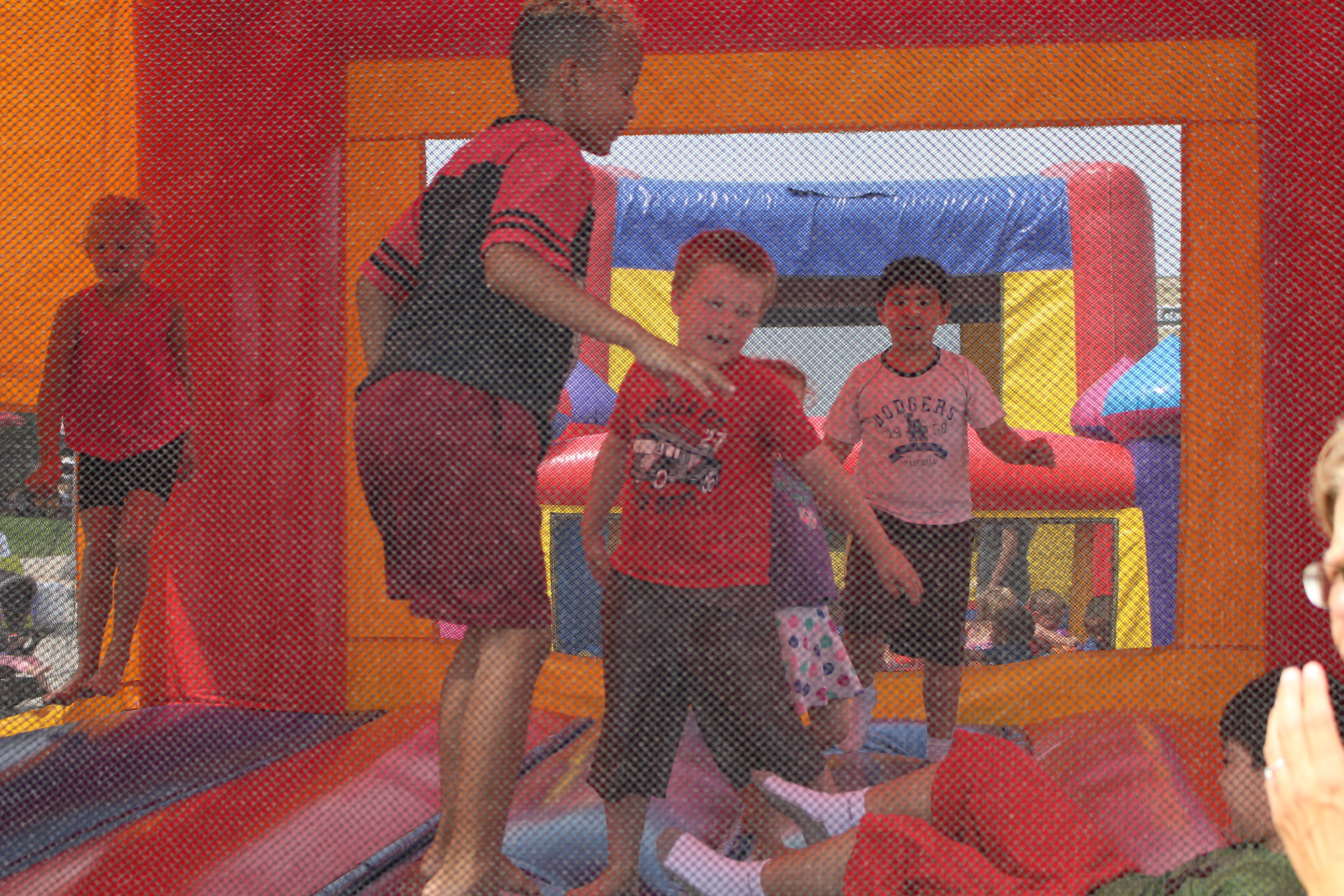 Kids inside bouncy house