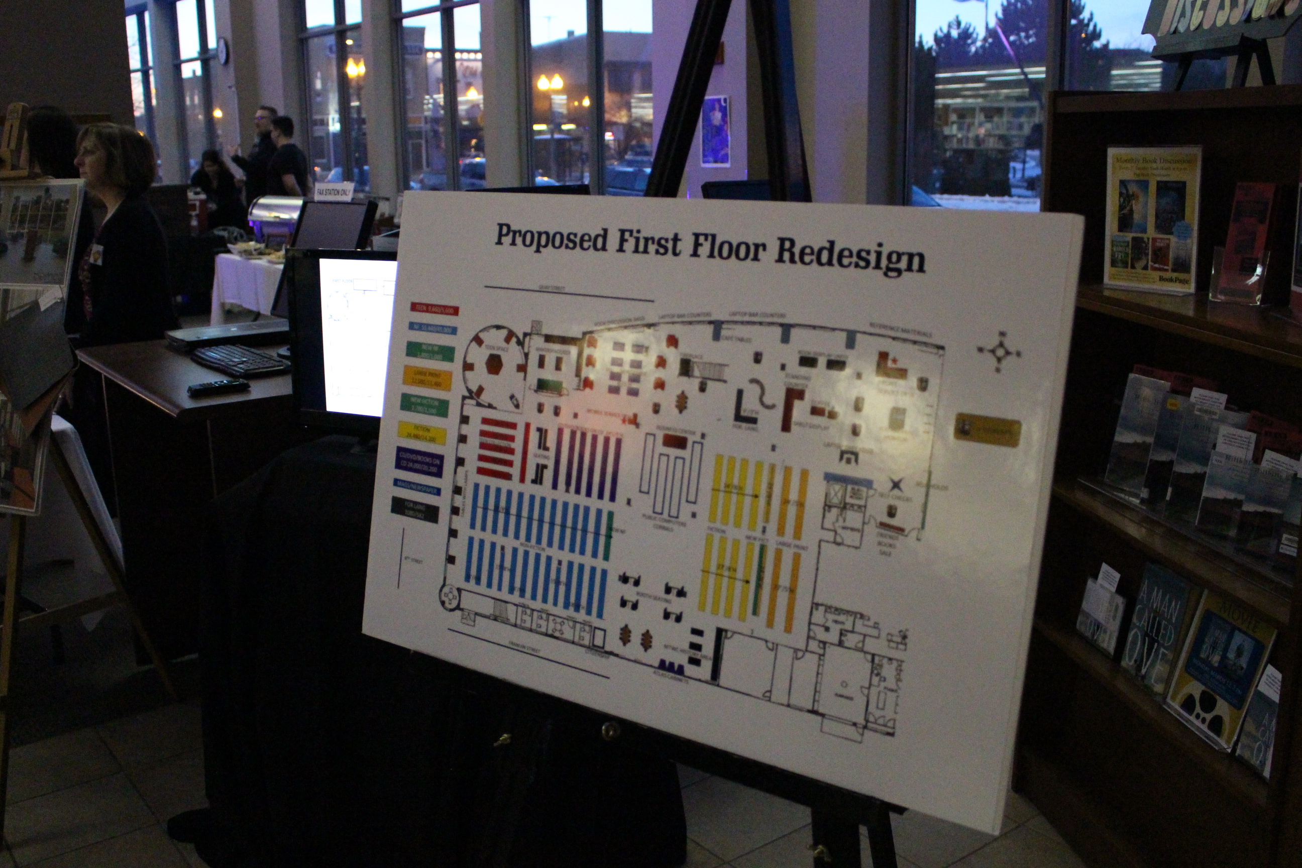 Floor plan poster displayed at event
