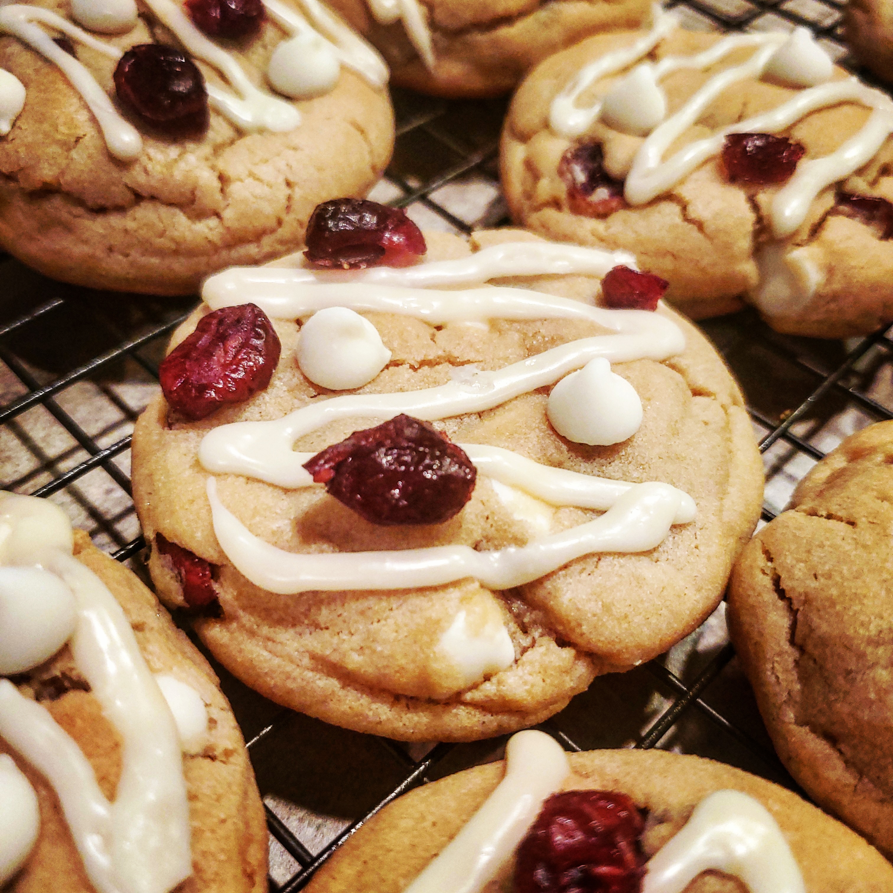 Cranberry white chocolate chip cookies