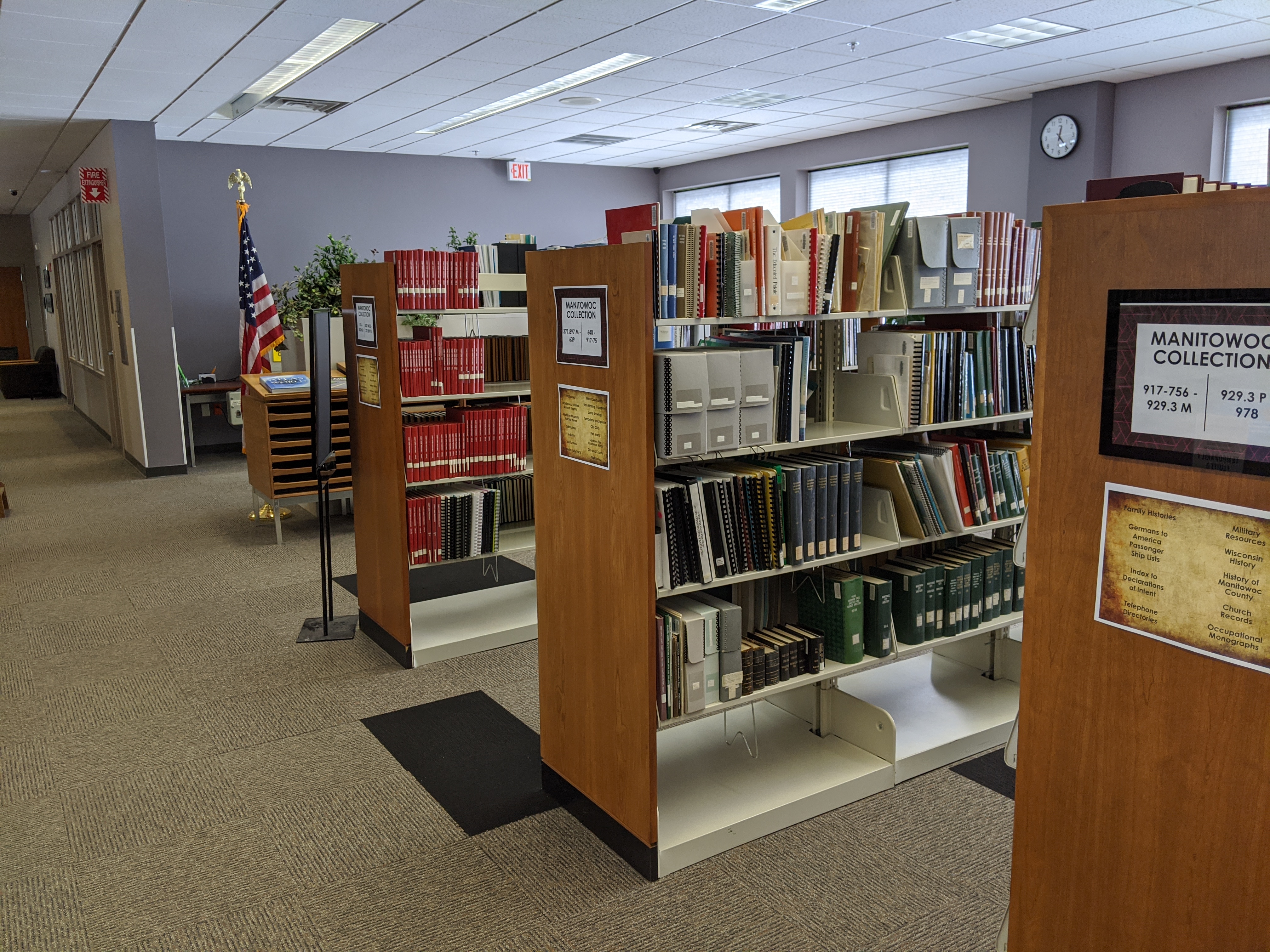 Local history collection shelving