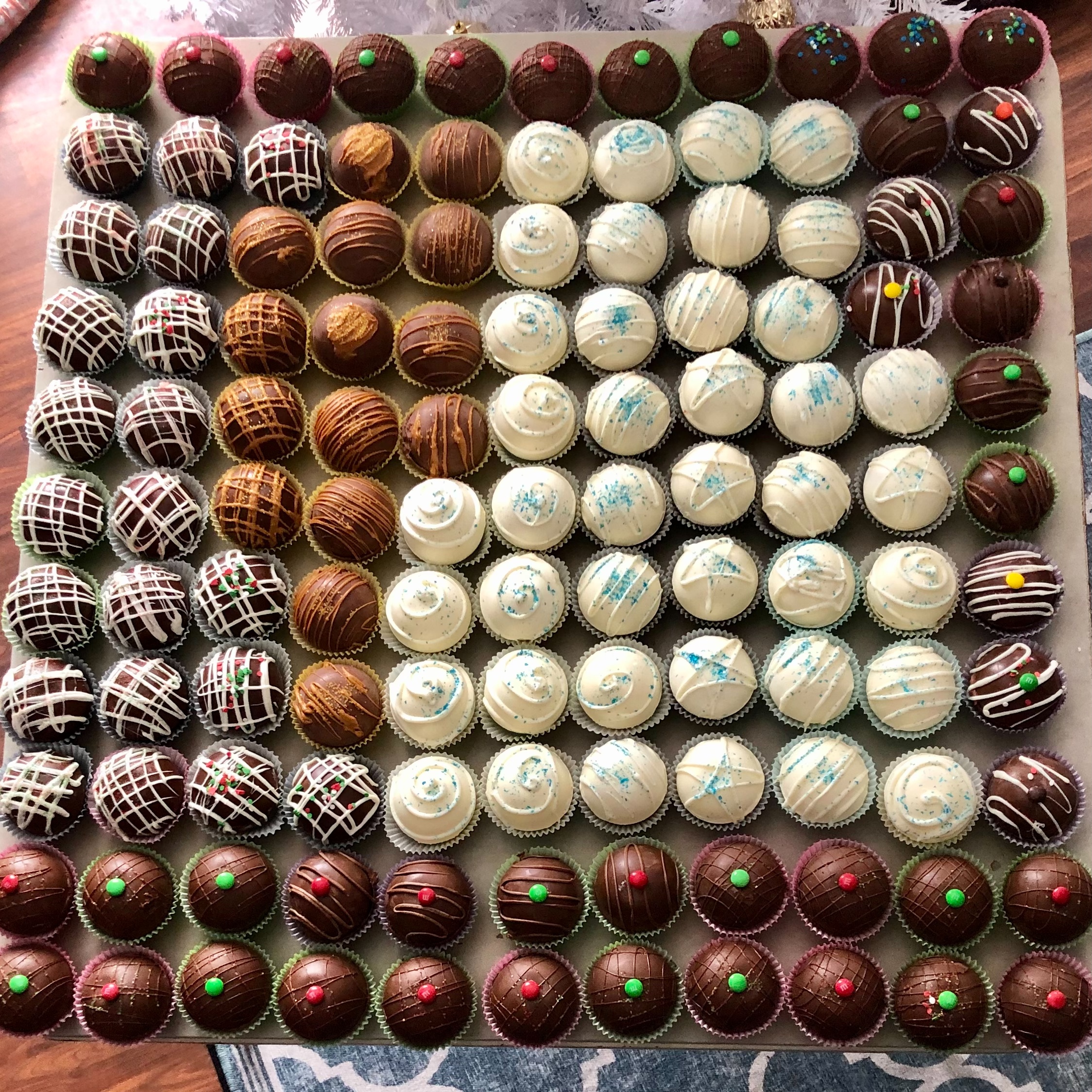 Assortment of chocolate truffles