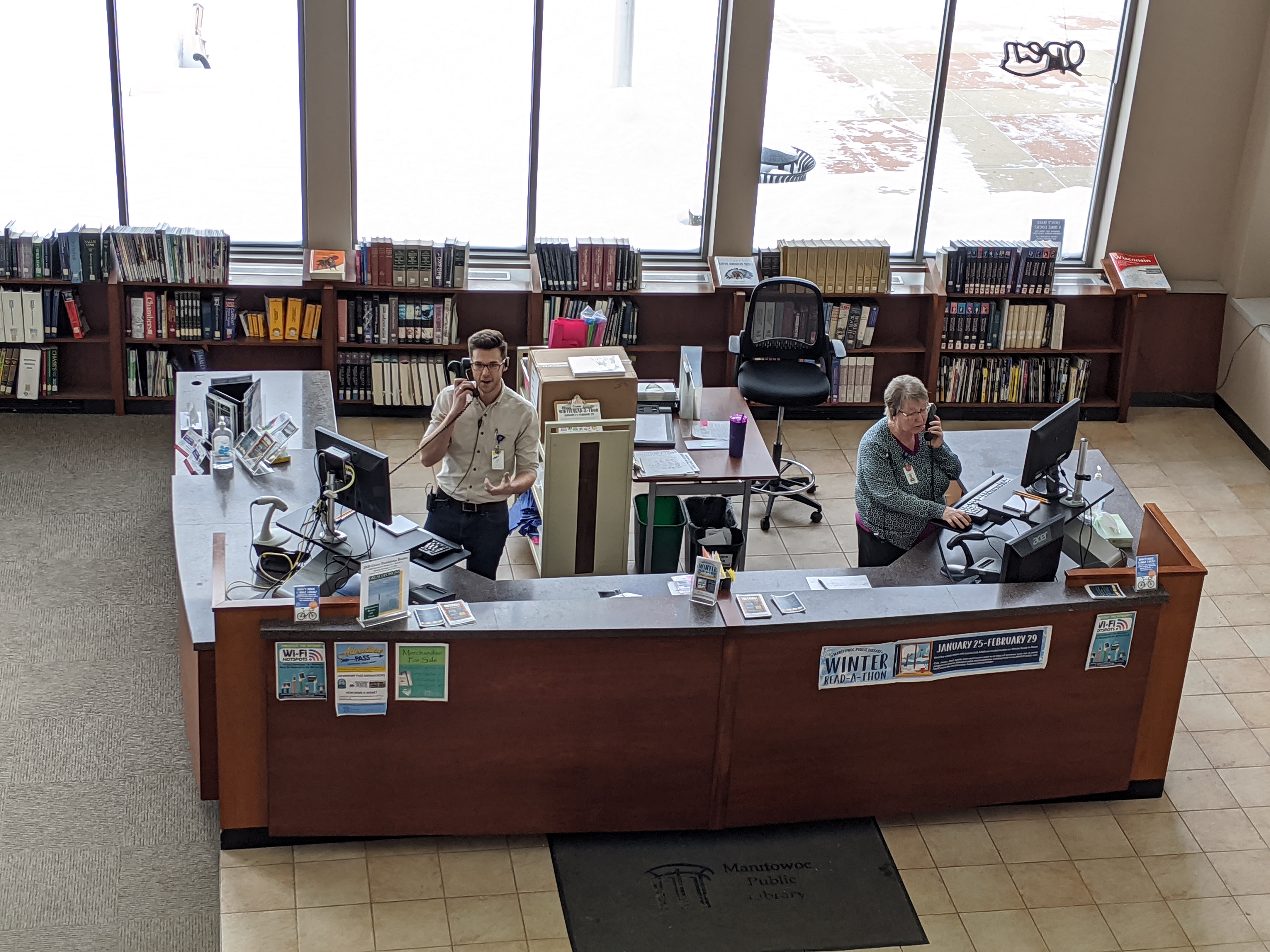 Staff at new desk