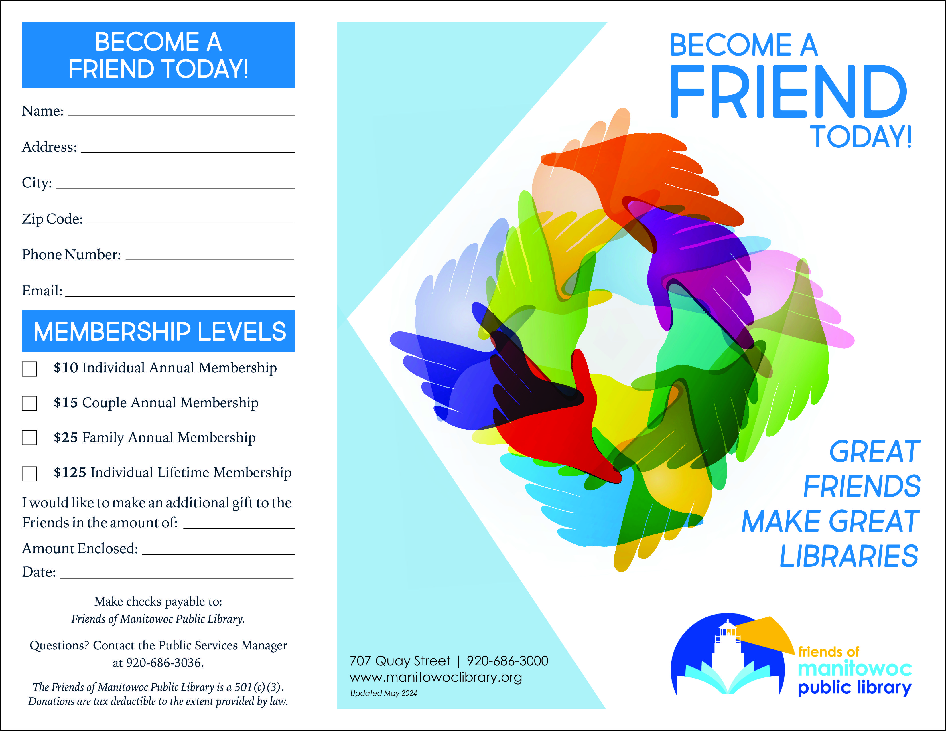 Friends Brochure Front Page