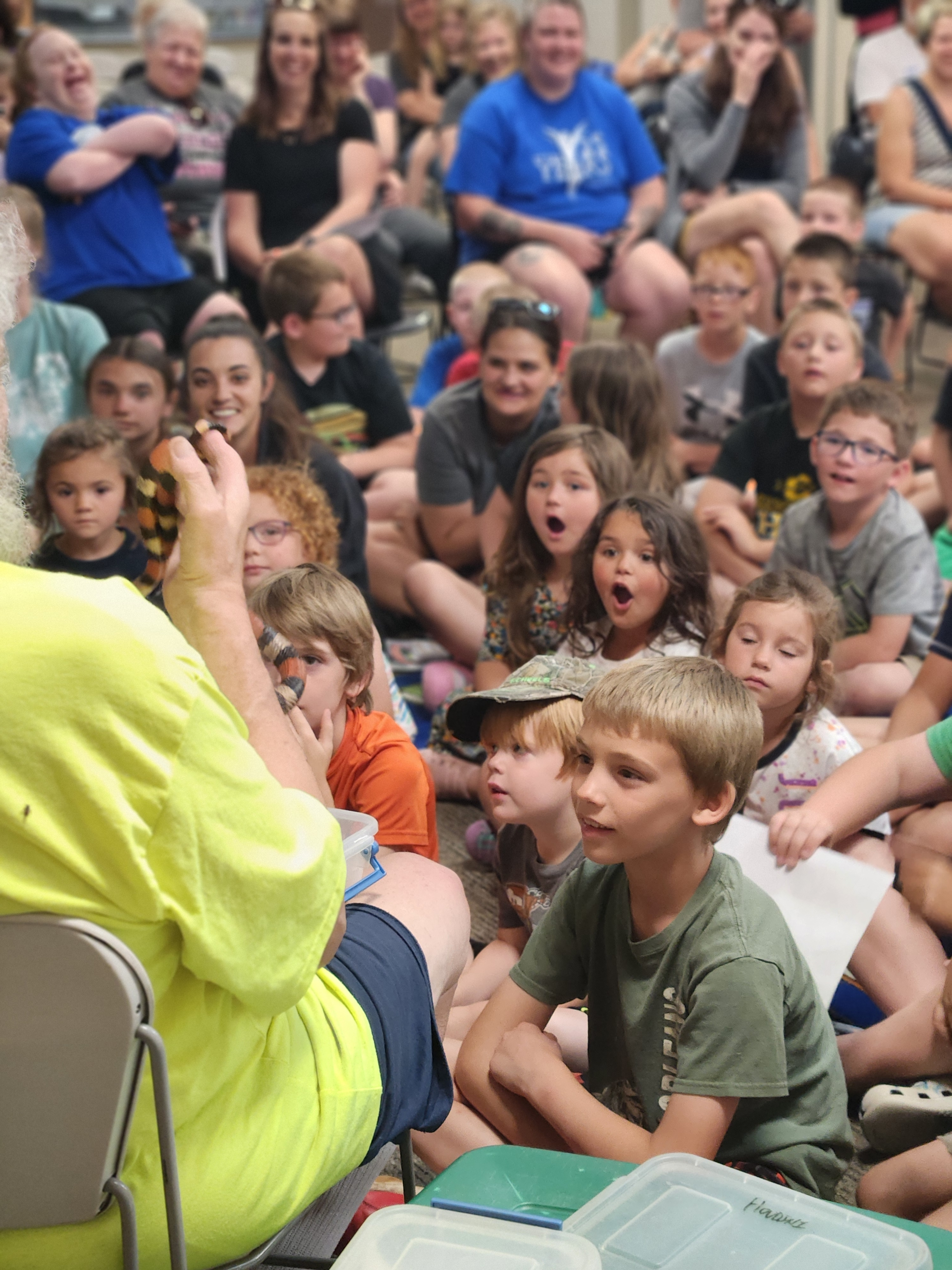 Group of attendees at the Sssseee the Ssssnakes event