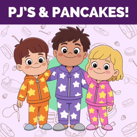 Graphic of three kids in pajamas