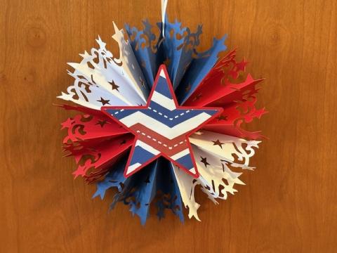 Photo of a patriotic rosette