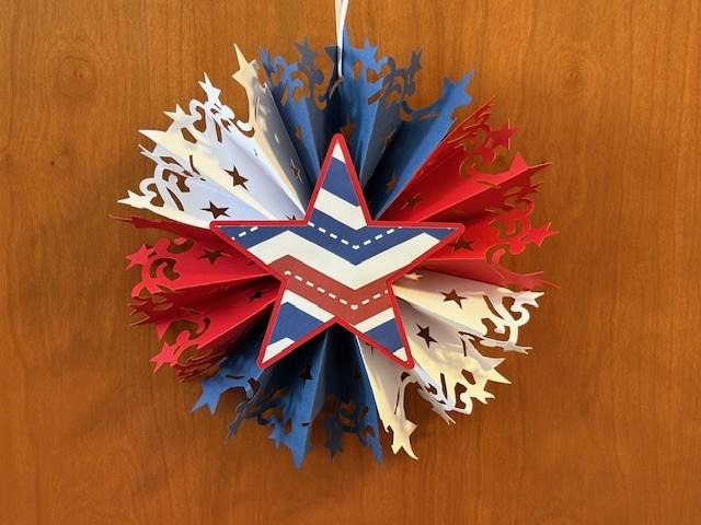 Photo of a patriotic rosette